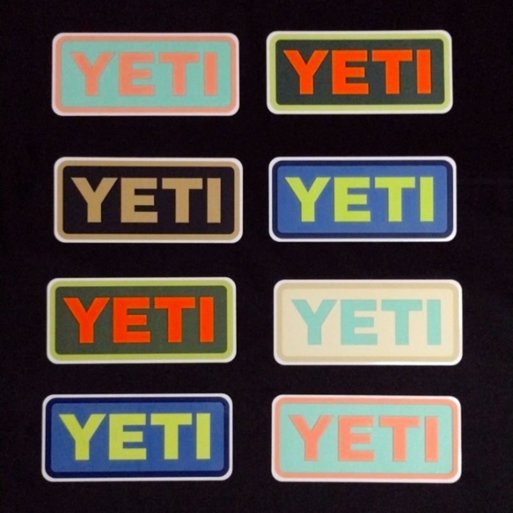 8 YETI Stickers